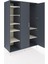 Kronos Dolap 7 Raflı 2 Kapaklı Tek Askılı 132X59X195 Antrasit-Antrasit/aytaşı 5
