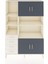 Hyperion Dolap 8 Raflı 4 Çekmeceli 4 Kapaklı 132X44X195 Aytaşı-Antrasit/aytaşı 1