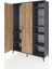 Hyperion Dolap 7 Raflı 2 Kapaklı Tek Askılı 132X44X195 Antrasit-Çam/aytaşı 3