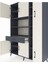 Hyperion Dolap 10 Raflı Tek Çekmeceli 6 Kapaklı 132X44X195 Antrasit-Aytaşı/antrasit 4