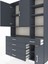 Arges Dolap 8 Raflı 5 Çekmeceli 3 Kapaklı 132X30X195 Antrasit-Antrasit/antrasit 4
