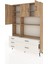 Arges Dolap 8 Raflı 5 Çekmeceli 3 Kapaklı 132X30X195 Çam-Çam/aytaşı 3