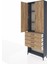 Arges Dolap 3 Raflı 4 Çekmeceli 2 Kapaklı 88X30X243 Antrasit-Çam 4