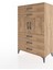 Hyperion Dolap Tek Raflı 5 Çekmeceli 2 Kapaklı 88X44X134 Çam-Çam 3