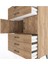 Hyperion Dolap Tek Raflı 5 Çekmeceli 2 Kapaklı 88X44X134 Çam-Çam 5