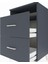 Hyperion Komodin Tek Raflı 2 Çekmeceli 60X44X96 Antrasit-Antrasit 5