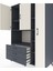 Kronos Dolap 7 Raflı 3 Çekmeceli 3 Kapaklı 132X59X195 Antrasit-Aytaşı/antrasit 4