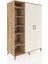 Kronos Dolap 7 Raflı 2 Kapaklı Tek Askılı 132X59X195 Çam-Aytaşı/çam 2