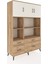 Hyperion Dolap 8 Raflı 4 Çekmeceli 3 Kapaklı 132X44X195 Çam-Aytaşı/çam 2