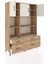 Hyperion Dolap 8 Raflı 4 Çekmeceli 3 Kapaklı 132X44X195 Çam-Aytaşı/çam 5