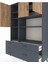Hyperion Dolap 8 Raflı 5 Çekmeceli 3 Kapaklı 132X44X195 Antrasit-Çam/antrasit 4