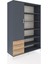 Hyperion Dolap 9 Raflı 3 Çekmeceli 3 Kapaklı 132X44X195 Antrasit-Antrasit/çam 2