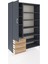 Hyperion Dolap 9 Raflı 3 Çekmeceli 3 Kapaklı 132X44X195 Antrasit-Antrasit/çam 5
