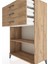 Hyperion Dolap Tek Raflı 3 Çekmeceli 88X44X134 Çam-Çam 5