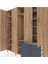 Kronos Dolap 14 Raflı 4 Çekmeceli Tek Askılı 220X59X243 Çam-Çam/antrasit 4