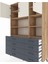 Hyperion Dolap 8 Raflı 8 Çekmeceli 3 Kapaklı 132X44X195 Çam-Aytaşı/antrasit 4