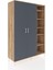 Hyperion Dolap 7 Raflı 2 Kapaklı Tek Askılı 132X44X195 Çam-Antrasit/aytaşı 2