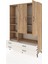 Hyperion Dolap 8 Raflı 4 Çekmeceli 2 Kapaklı 132X44X195 Çam-Çam/aytaşı 3