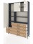 Arges Dolap 8 Raflı 6 Çekmeceli 3 Kapaklı 132X30X195 Antrasit-Aytaşı/çam 3