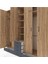 Kronos Dolap 6 Raflı 6 Çekmeceli 4 Askılı 220X59X243 Çam-Çam/antrasit 4