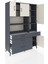Hyperion Dolap 9 Raflı 4 Çekmeceli 4 Kapaklı 132X44X195 Antrasit-Aytaşı/antrasit 5
