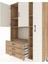 Hyperion Dolap 7 Raflı 3 Çekmeceli 3 Kapaklı 132X44X195 Çam-Aytaşı/çam 4