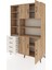 Hyperion Dolap 9 Raflı 4 Çekmeceli 4 Kapaklı 132X44X195 Çam-Çam/aytaşı 3