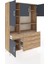 Hyperion Dolap 9 Raflı 4 Çekmeceli 4 Kapaklı 132X44X195 Çam-Antrasit/çam 5