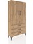 Arges Dolap Tek Raflı 3 Çekmeceli Tek Askılı 88X30X163 Çam-Çam 2