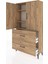 Arges Dolap 3 Raflı 2 Çekmeceli 2 Kapaklı 88X30X163 Çam-Çam 4