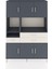 Hyperion Dolap 9 Raflı 3 Çekmeceli 6 Kapaklı 132X44X195 Antrasit-Antrasit/aytaşı 1