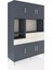 Hyperion Dolap 9 Raflı 3 Çekmeceli 6 Kapaklı 132X44X195 Antrasit-Antrasit/aytaşı 2