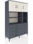 Hyperion Dolap 8 Raflı 8 Çekmeceli 3 Kapaklı 132X44X195 Antrasit-Aytaşı/antrasit 2