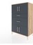 Hyperion Dolap Tek Raflı 2 Çekmeceli 4 Kapaklı 88X44X134 Çam-Antrasit 3