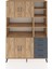 Hyperion Dolap 9 Raflı 4 Çekmeceli 4 Kapaklı 132X44X195 Çam-Çam/antrasit 1