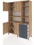 Hyperion Dolap 9 Raflı 4 Çekmeceli 4 Kapaklı 132X44X195 Çam-Çam/antrasit 3