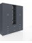 Hyperion Dolap 9 Raflı 10 Çekmeceli 2 Askılı 220X44X243 Antrasit-Antrasit/antrasit 2
