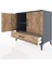 Hyperion Şifonyer 2 Raflı Tek Çekmeceli 2 Kapaklı 88X44X80 Antrasit-Çam 4