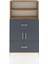 Arges Dolap 3 Raflı 2 Çekmeceli 2 Kapaklı 88X30X163 Çam-Antrasit 1