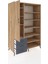 Kronos Dolap 9 Raflı 3 Çekmeceli 3 Kapaklı 132X59X195 Çam-Çam/antrasit 5