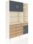 Hyperion Dolap 9 Raflı 5 Çekmeceli 3 Kapaklı 132X44X195 Aytaşı-Antrasit/çam 2