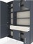 Arges Dolap 10 Raflı Tek Çekmeceli 6 Kapaklı 132X30X195 Antrasit-Antrasit/aytaşı 4