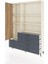Arges Dolap 7 Raflı 6 Çekmeceli Tek Kapaklı 132X30X195 Aytaşı-Çam/antrasit 3