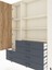 Arges Dolap 7 Raflı 6 Çekmeceli Tek Kapaklı 132X30X195 Aytaşı-Çam/antrasit 4