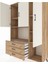 Hyperion Dolap 6 Raflı 3 Çekmeceli 3 Kapaklı 132X44X195 Çam-Aytaşı/çam 4