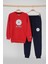 Kırmızı Sweatshirt ve Lacivert Eşofman Altı Çocuk Takımı 1