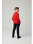 Kırmızı Sweatshirt ve Lacivert Eşofman Altı Çocuk Takımı 4