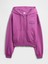 Kadın Mor Oversized Gap Logo Grafik Fermuarlı Sweatshirt 2