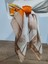 Beray 70*70 cm Desenli Saten Fular Bej Ekru Desenli 3