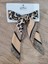 Beray 70*70 cm Desenli Saten Fular Kahve Leopar Desenli 1